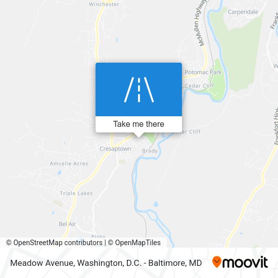 Meadow Avenue map