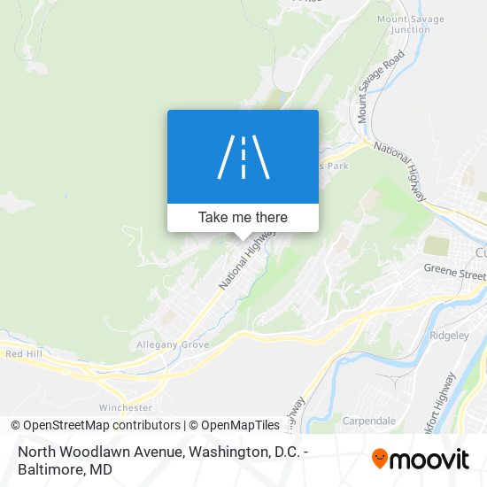 Mapa de North Woodlawn Avenue