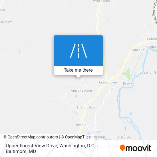 Upper Forest View Drive map