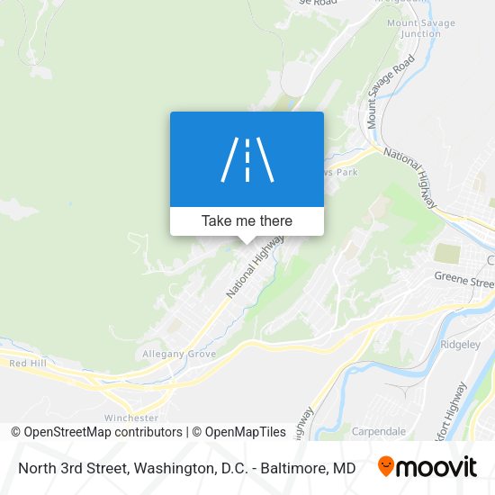 North 3rd Street map