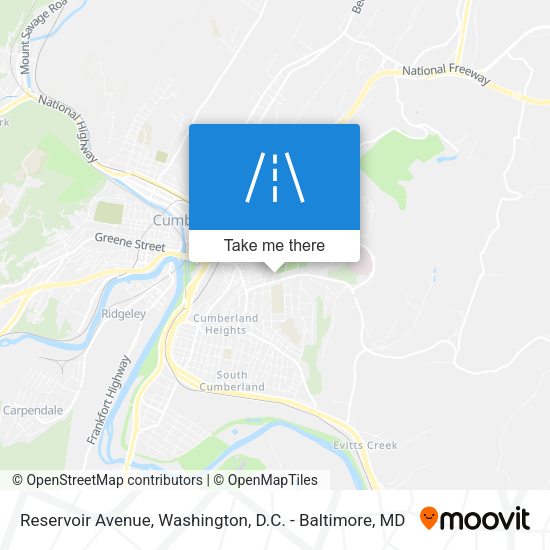Reservoir Avenue map