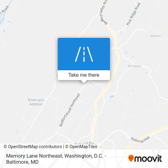 Memory Lane Northeast map