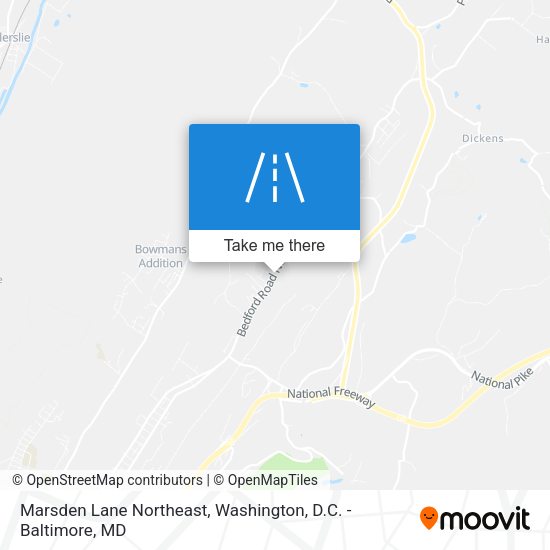 Marsden Lane Northeast map