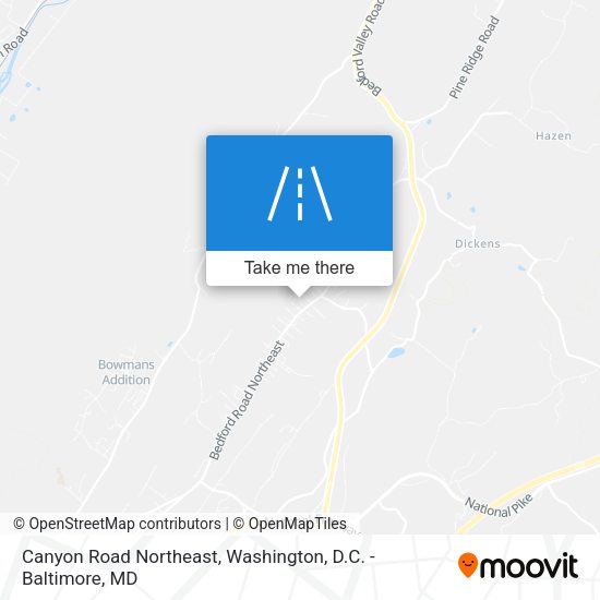 Mapa de Canyon Road Northeast