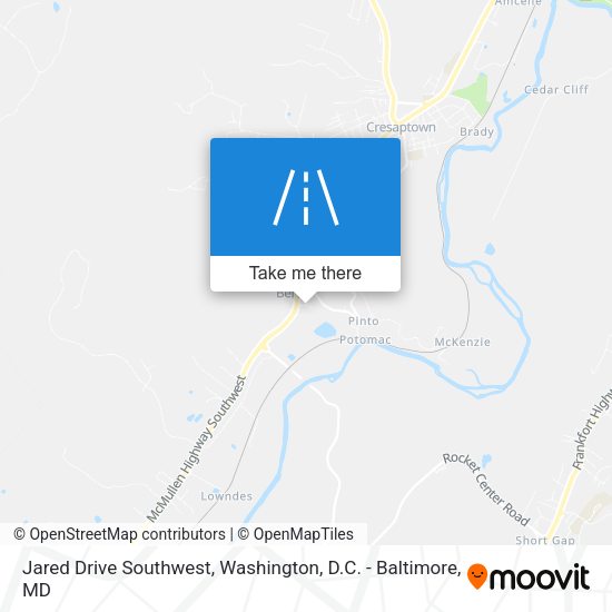 Jared Drive Southwest map