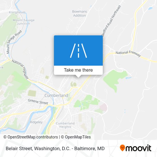 Belair Street map