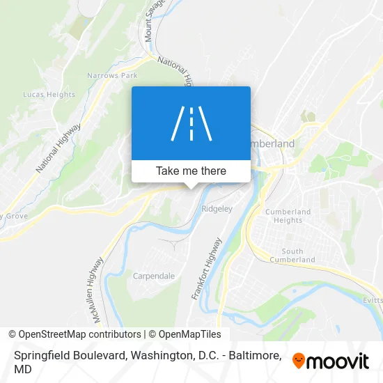 Springfield Boulevard map