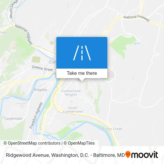 Ridgewood Avenue map