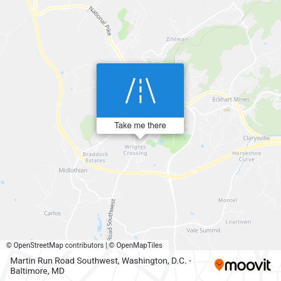 Mapa de Martin Run Road Southwest