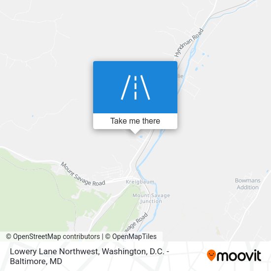 Lowery Lane Northwest map