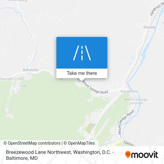 Breezewood Lane Northwest map