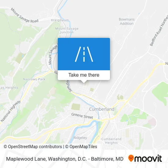 Maplewood Lane map