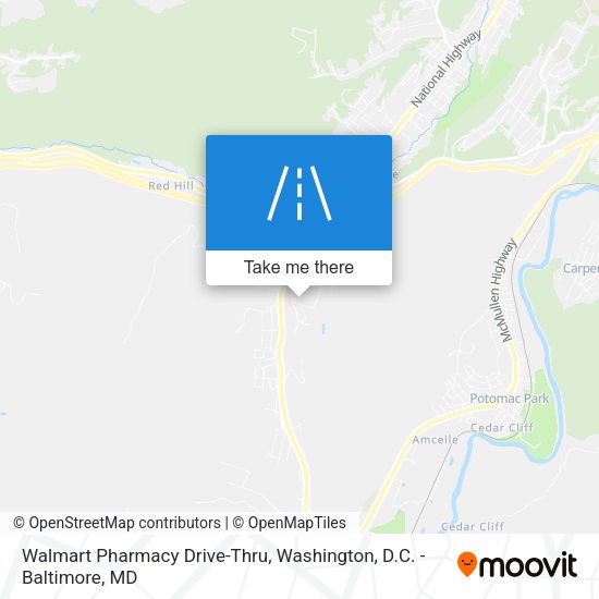 Walmart Pharmacy Drive-Thru map