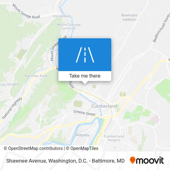 Shawnee Avenue map