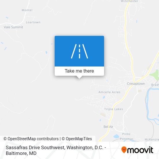 Sassafras Drive Southwest map