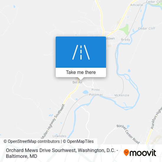 Mapa de Orchard Mews Drive Sourhwest