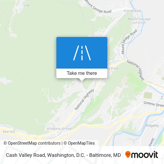 Cash Valley Road map