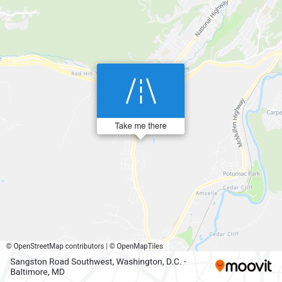 Sangston Road Southwest map