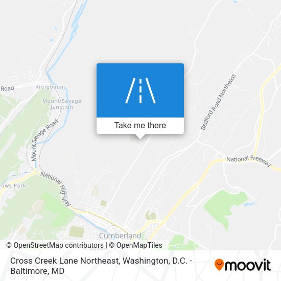 Cross Creek Lane Northeast map