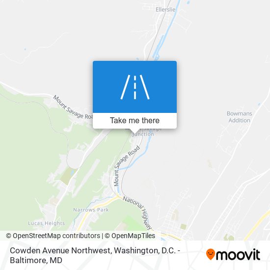 Cowden Avenue Northwest map