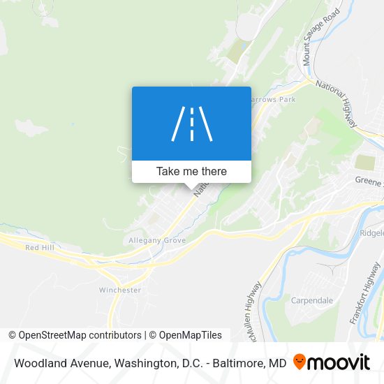 Mapa de Woodland Avenue