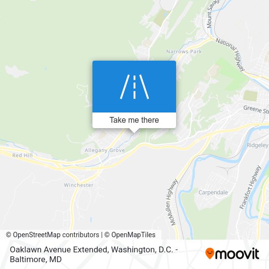 Mapa de Oaklawn Avenue Extended