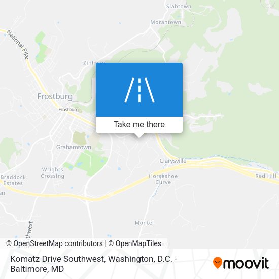 Komatz Drive Southwest map
