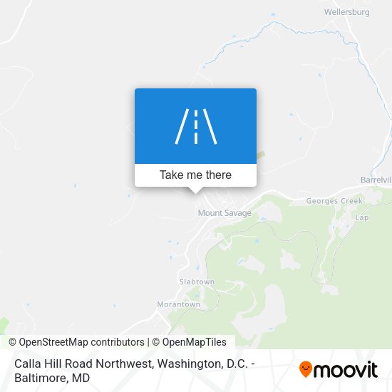 Calla Hill Road Northwest map