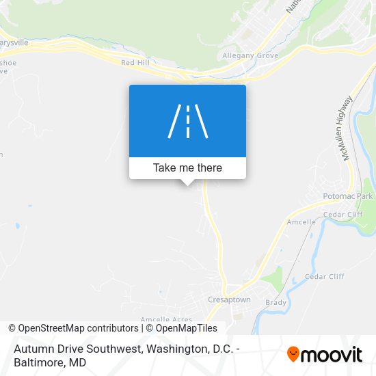 Autumn Drive Southwest map