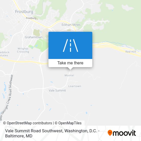 Vale Summit Road Southwest map