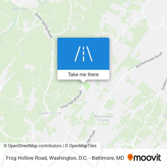 Frog Hollow Road map