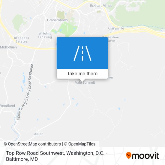 Top Row Road Southwest map