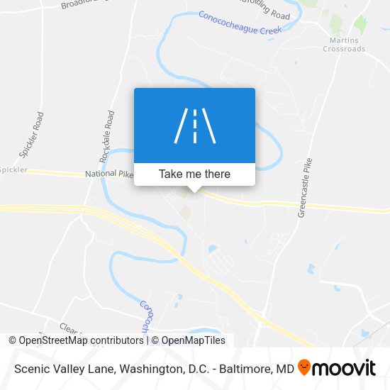 Scenic Valley Lane map