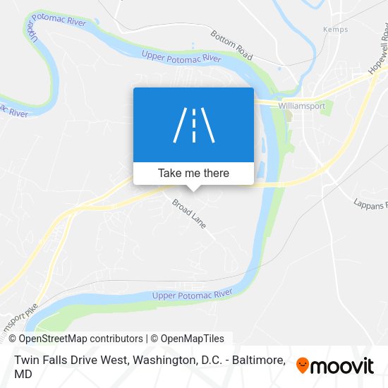 Twin Falls Drive West map