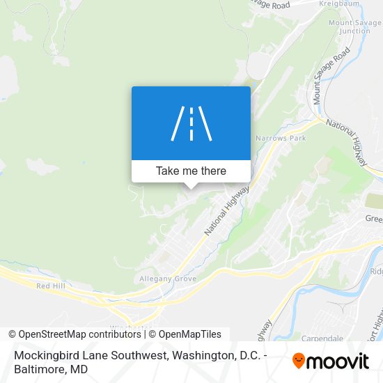 Mapa de Mockingbird Lane Southwest