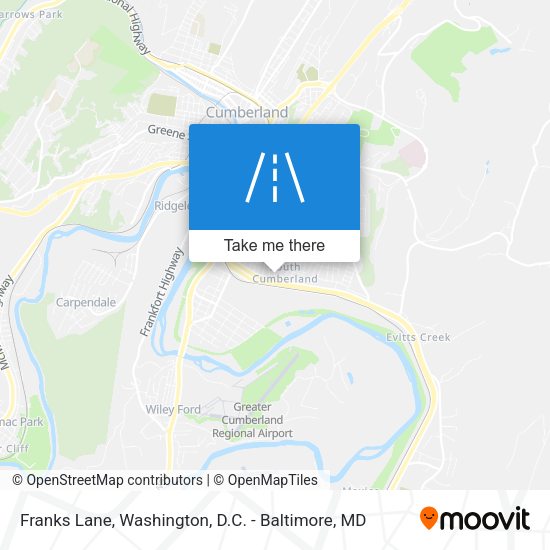 Franks Lane map