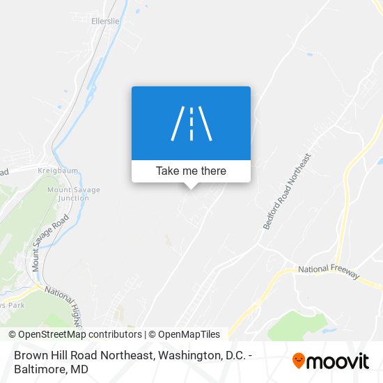 Mapa de Brown Hill Road Northeast