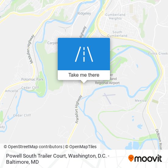 Powell South Trailer Court map