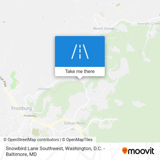 Snowbird Lane Southwest map