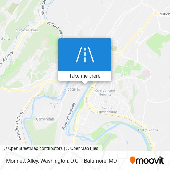 Mapa de Monnett Alley