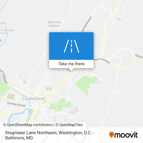 Stegmaier Lane Northeast map
