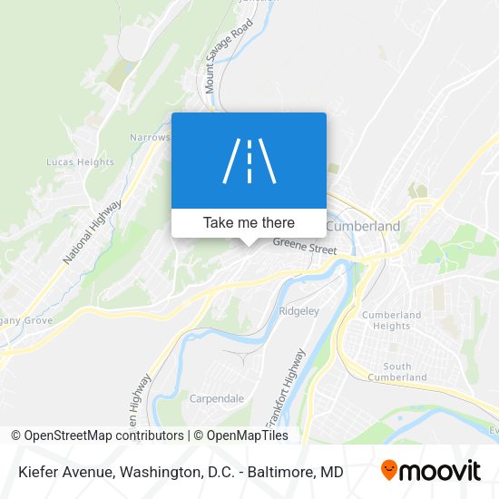 Kiefer Avenue map