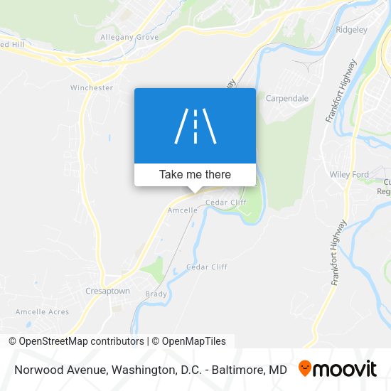 Norwood Avenue map