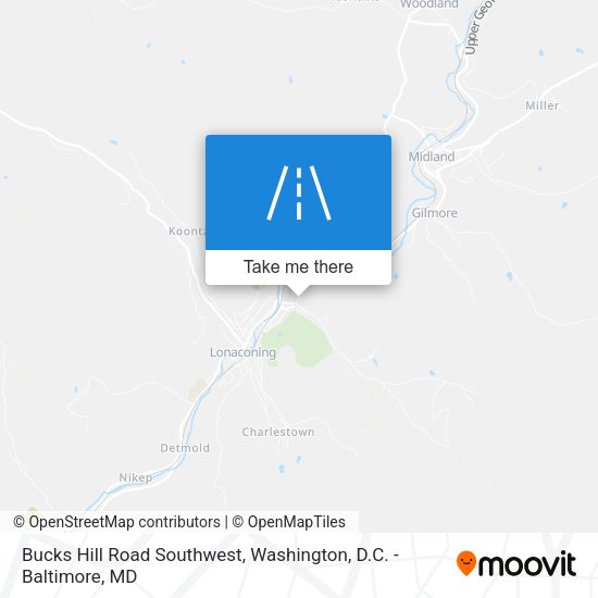 Bucks Hill Road Southwest map