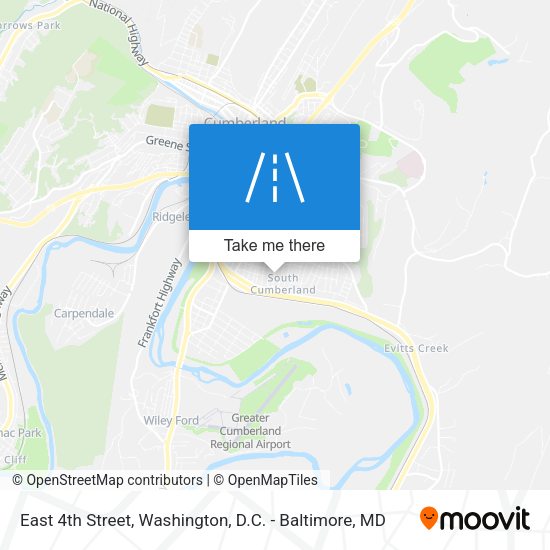 East 4th Street map
