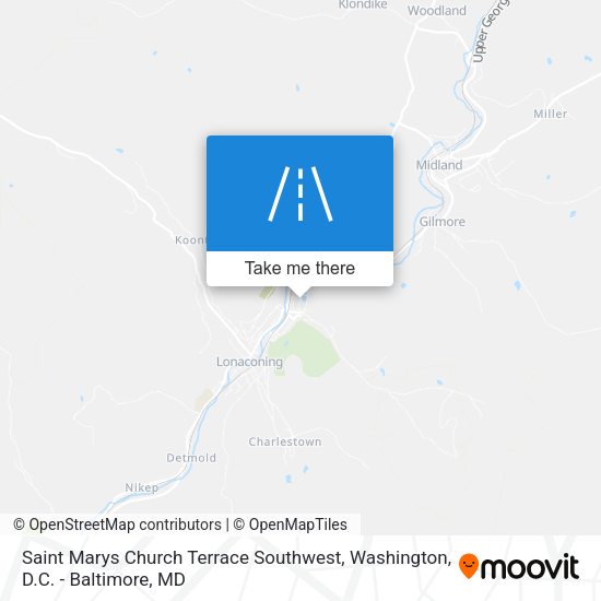 Saint Marys Church Terrace Southwest map
