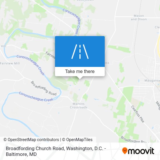 Broadfording Church Road map