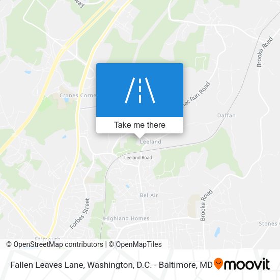 Fallen Leaves Lane map