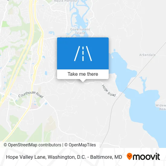 Hope Valley Lane map