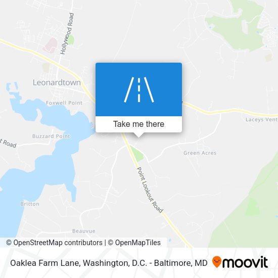 Oaklea Farm Lane map